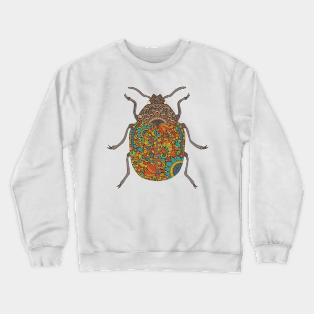 Colorful beetle Crewneck Sweatshirt by Valentina Harper